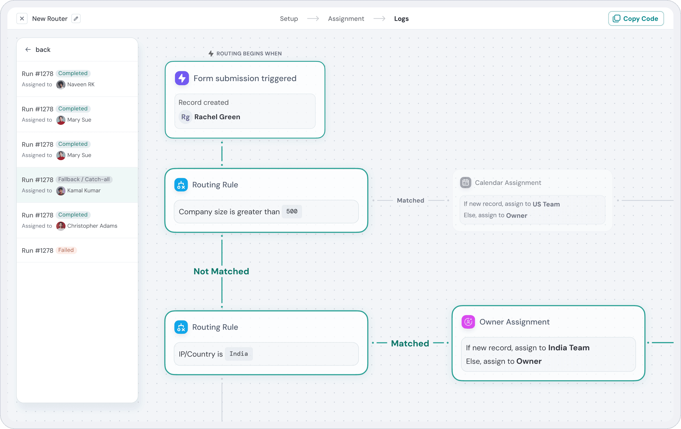 Seamlessly route every lead to the right rep